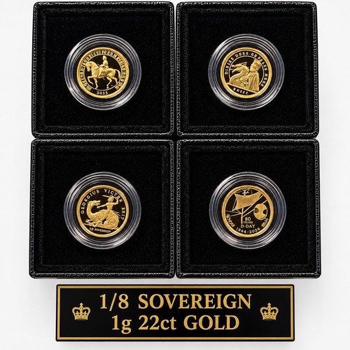 Gold sovereign 22ct - gold, 1/8