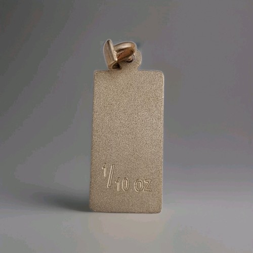 9ct gold ingot pendant - 1/10, oz
