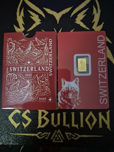 Pamp suisse wolf gold bar - 1g,