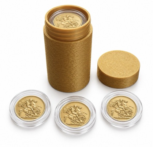 Full gold sovereign 4mm - sovereign, 27.4mm