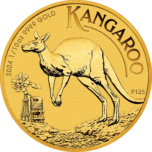 Gold coin kangaroo nugget - kangaroo, 1/10