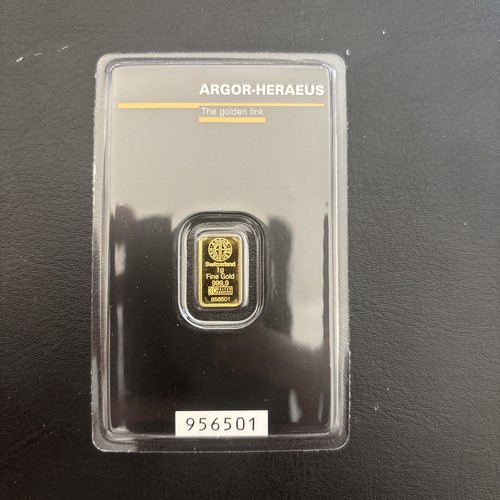 Gold bar argor - argor-heraeus, 1