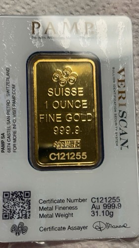 Pamp suisse gold bar - suisse, 1