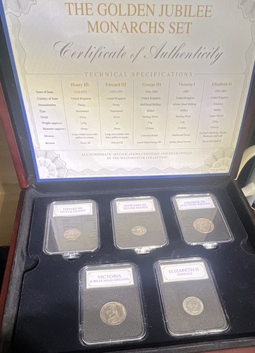 Golden jubilee monarchs set - golden, 5