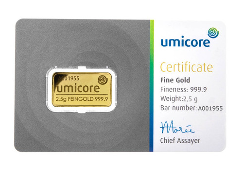 Umicore gram gold bar - 2.5,