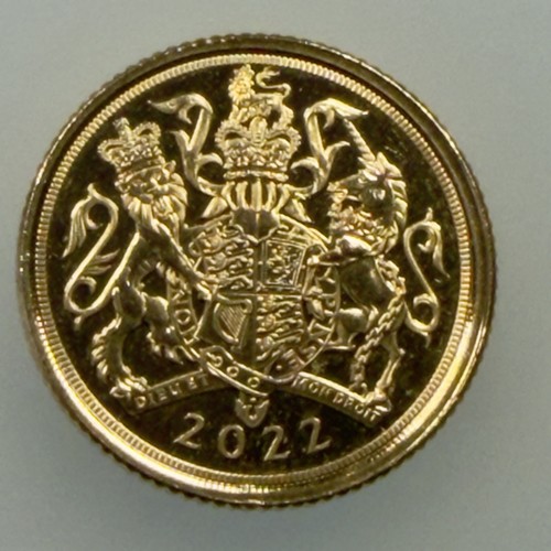 22ct gold quarter sovereign - 22ct,