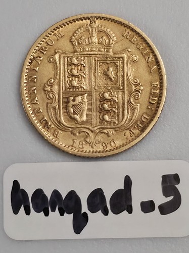 1890 shield half sovereign - shield,