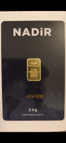 24ct gold bar nadir - 2.5g,