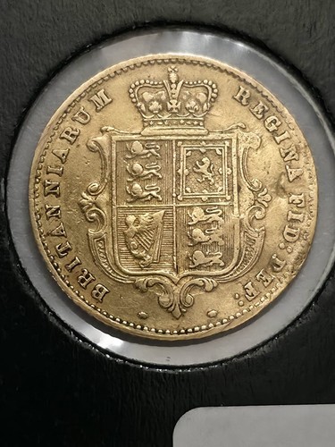 1860 gold half - half, queen