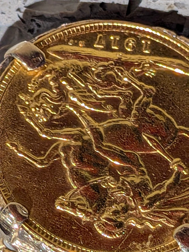24ct yellow gold coin ring - 24ct,