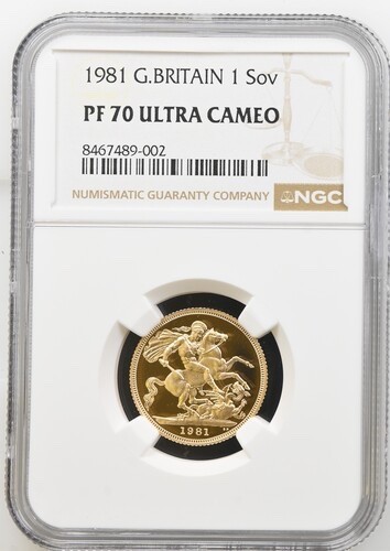 1981 gold proof sovereign ngc - gold,