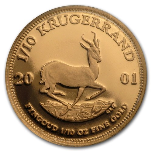 2xkrugerrand 2001 10oz 22ct - 2xkrugerrand, 1/10oz