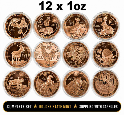 Full set 12x 1oz - 1oz, lunar