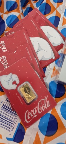 Coca cola gold bullion bar - coca,