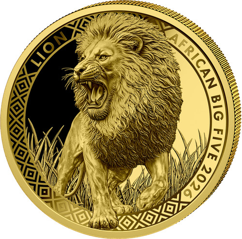 Gold coin big five - five, lion