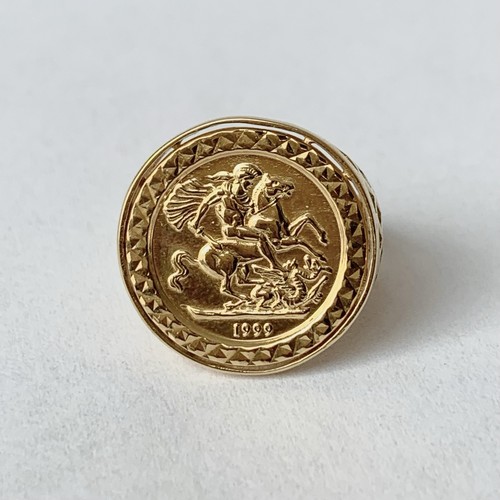 Medallion 9ct gold ring - medallion, st