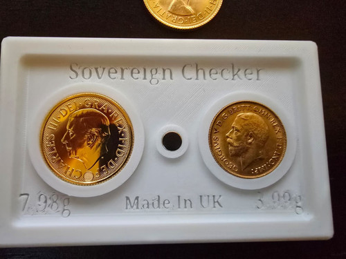 Gold sovereign coin checker - gold,