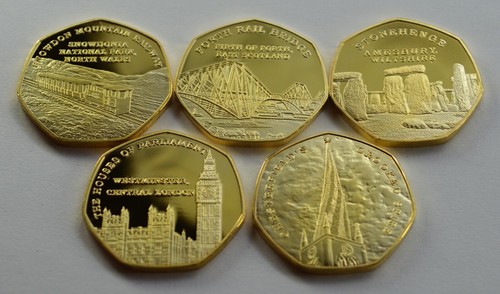 Complete set 24ct - 5, gold