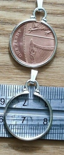 Silver gold 20mm coin - silver/gold,