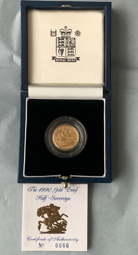 1990 half proof gold - 1990,
